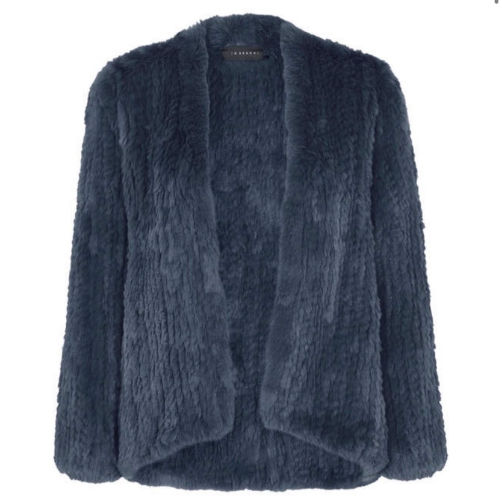 Faux Fur Open Front Jacket - H Brand